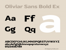 Oliviar Sans Bold Ex Version 1.002;hotconv 1.0.109;makeotfexe 2.5.65596图片样张