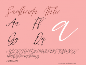 Sanflorida Italic Version 1.00;August 3, 2020;FontCreator 12.0.0.2563 64-bit Font Sample