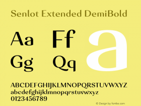Senlot-ExtendedDemiBold Version 1.000图片样张