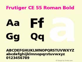 Frutiger CE 55 Roman Bold 001.000 Font Sample