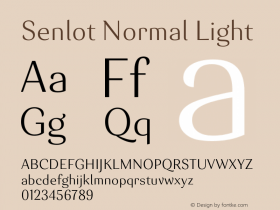 Senlot-NormalLight Version 1.000图片样张