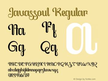 Javassoul Version 1.00;April 22, 2020;FontCreator 12.0.0.2563 64-bit图片样张