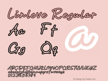 Linlove Version 1.001;Fontself Maker 3.5.1图片样张