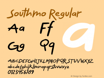 Southmo Version 1.000 Font Sample