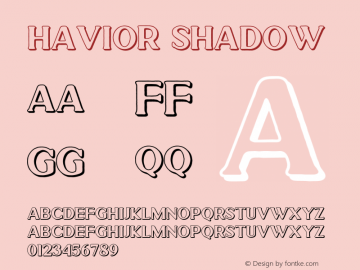 Havior-Shadow 1.000 Font Sample