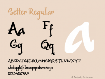 Setter Version 1.00;November 6, 2018;FontCreator 11.5.0.2427 64-bit Font Sample