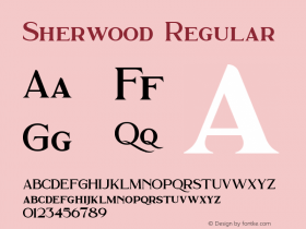 Sherwood Regular  Font Sample