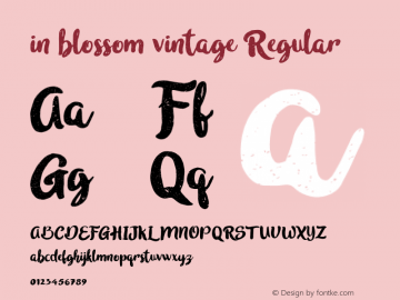 inblossomvintage Version 1.000;PS 001.001;hotconv 1.0.56 Font Sample