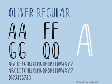 Oliver Version 1.001;Fontself Maker 3.5.1图片样张