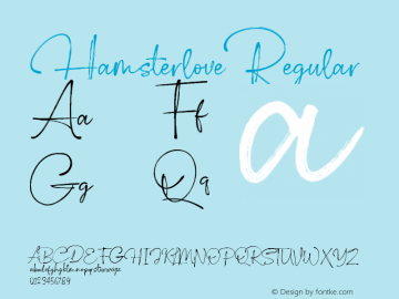 Hamsterlove Version 1.00;July 28, 2020;FontCreator 12.0.0.2567 64-bit Font Sample