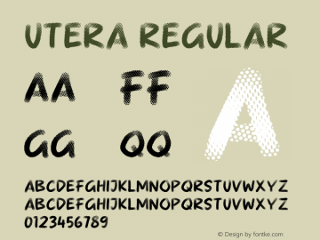 Utera Version 1.00;July 23, 2020;FontCreator 11.5.0.2430 64-bit Font Sample