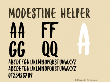 Modestine Helper Version 1.000;PS 001.000;hotconv 1.0.88;makeotf.lib2.5.64775 Font Sample