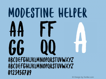 Modestine Helper Version 1.000 Font Sample