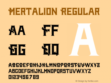 Mertalion Version 1.00;August 5, 2020;FontCreator 12.0.0.2563 64-bit Font Sample
