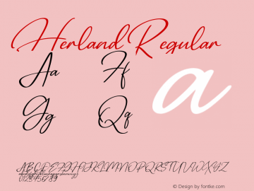 Herland Version 1.00;August 14, 2020;FontCreator 12.0.0.2525 64-bit Font Sample