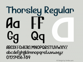 Thorsley Version 1.00;August 16, 2020;FontCreator 13.0.0.2668 64-bit图片样张