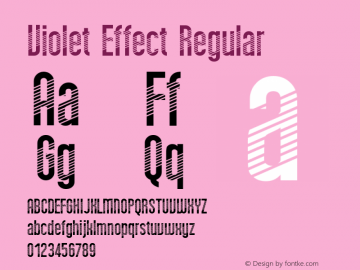 Violet Effect Version 1.00;August 11, 2020;FontCreator 11.5.0.2422 64-bit Font Sample
