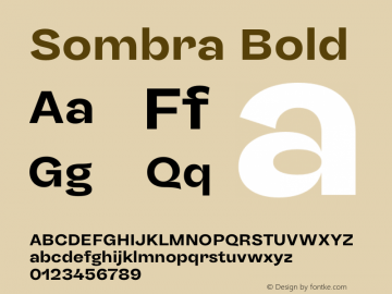 Sombra Bold Version 1.000图片样张