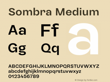 Sombra Medium Version 1.000图片样张
