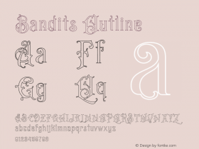 Bandits Outline Version 1.002;Fontself Maker 3.3.0图片样张