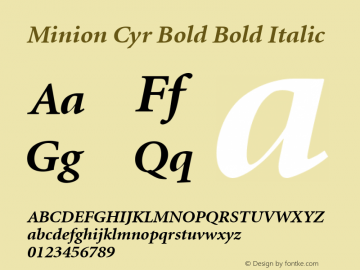 Minion Cyr Bold Bold Italic 1.1图片样张