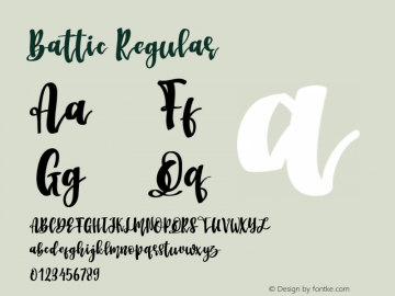 Battic Version 1.00 Font Sample