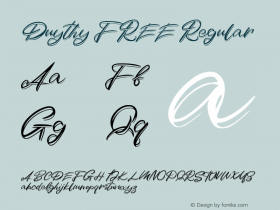 Duythy FREE Version 1.000 Font Sample