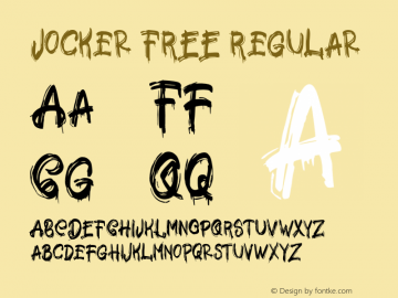 JockerFREE Version 1.000 Font Sample