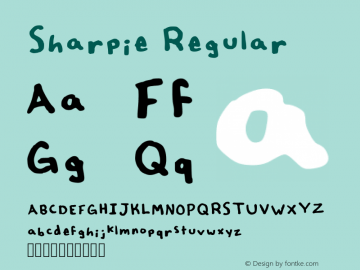 Sharpie Regular Version 001.001 Font Sample