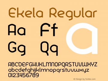 Ekela Regular Version 1.0; Jun 2020图片样张