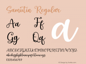 Samutin Version 1.000 Font Sample