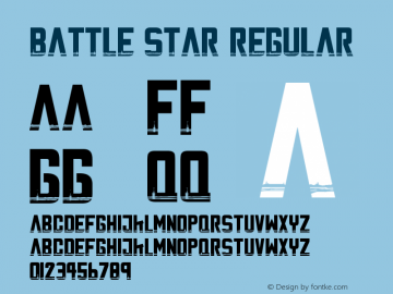 Battle Star Version 1.00;July 31, 2020;FontCreator 11.5.0.2430 64-bit Font Sample