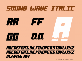 Sound Wave Italic Version 1.00;July 31, 2020;FontCreator 11.5.0.2430 64-bit Font Sample