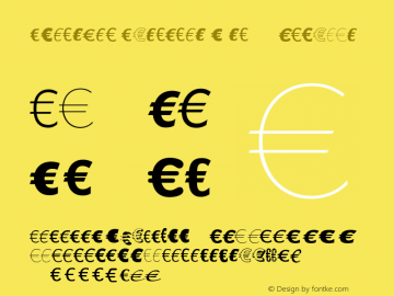 Linotype EuroFont G to P Regular 001.000 Font Sample