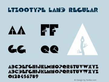 LTZootype Land Regular 1.00 Font Sample