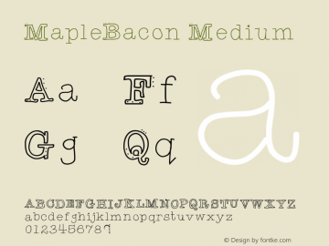 MapleBacon Medium Version 001.000 Font Sample