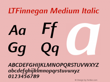 LTFinnegan Medium Italic 1.00图片样张