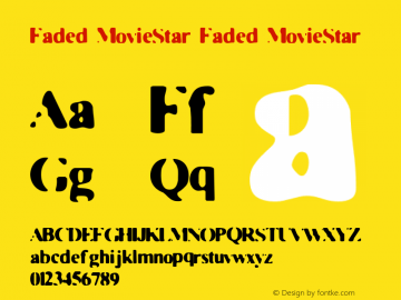 Faded MovieStar Faded MovieStar 1999; 1.0, ScFont图片样张