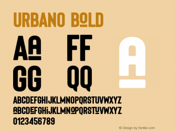 URBANO Bold Version 1.002;Fontself Maker 3.5.1 Font Sample