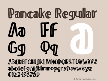 Pancake Version 1.0 Font Sample