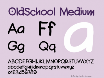 OldSchool Version 001.000 Font Sample