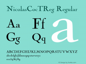 NicolasCocTReg Regular Version 001.005图片样张