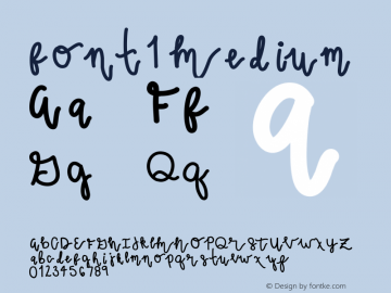 font1 Version 001.000 Font Sample