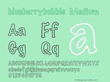 blueberrybubble Version 001.000 Font Sample