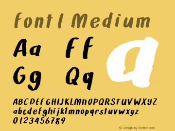 font1 Version 001.000 Font Sample