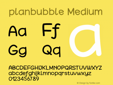 planbubble Version 001.000 Font Sample