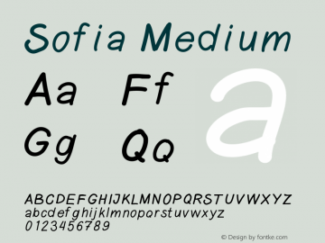 Sofia Version 001.000 Font Sample
