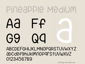 Pineapple Version 001.000 Font Sample