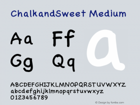 ChalkandSweet Version 001.000 Font Sample