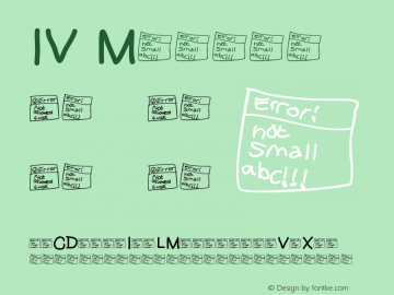 IV Version 001.000 Font Sample